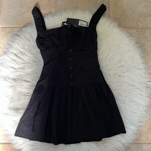 Black mini dress size small aus 8 new with tags